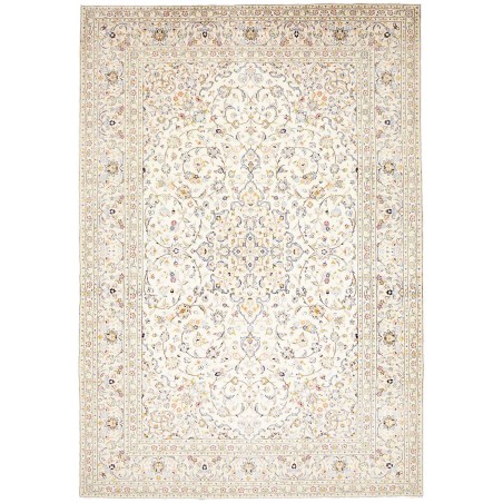 Tappeto Kashan Persia bianco marrone 240x350