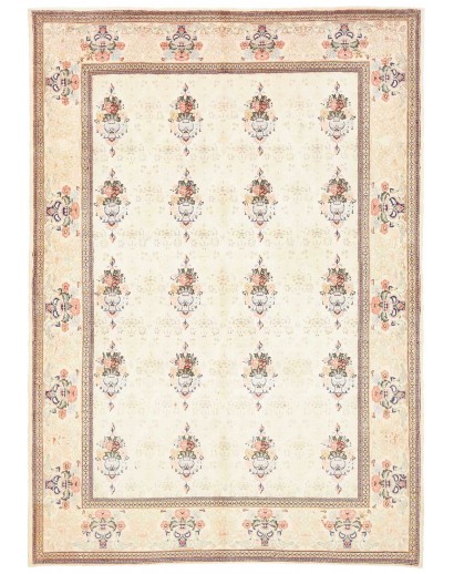 Tappeto Kashan Fine Persia bianco azzurro 150x210