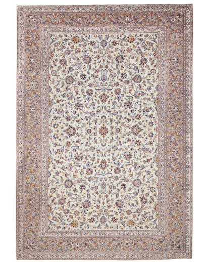 Tappeto Kashan Persia beige grigio 296x426