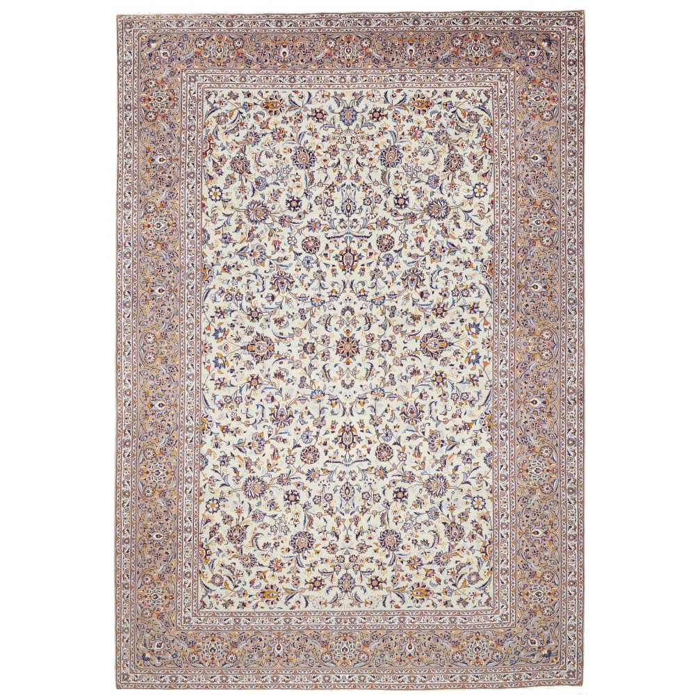 Tappeto Kashan Persia beige grigio 296x426