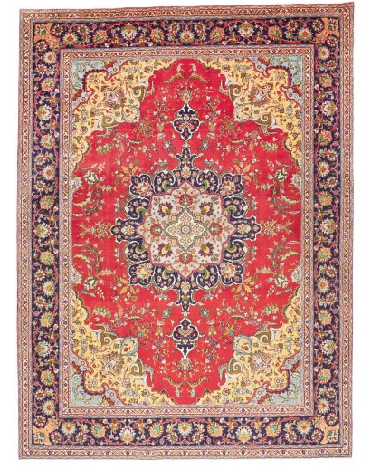 Tappeto Tabriz Persia marrone rosso 257x348