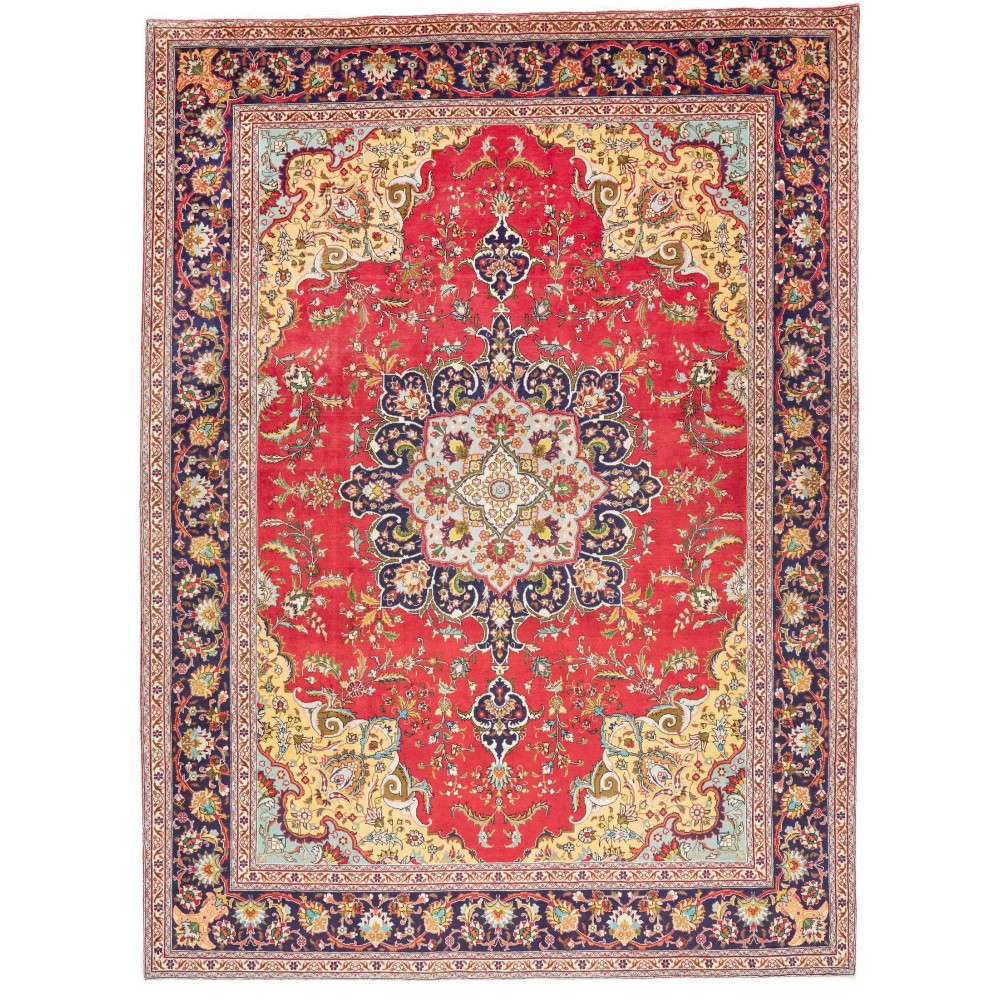 Tappeto Tabriz Persia marrone rosso 257x348