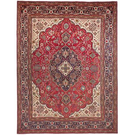 Tappeto Tabriz Persia marrone giallo 300x400