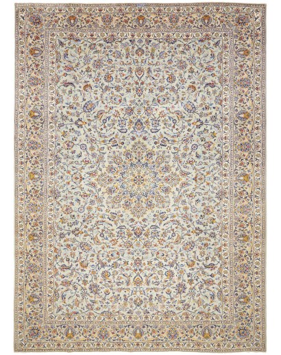 Tappeto Kashan Persia beige bianco 292x405