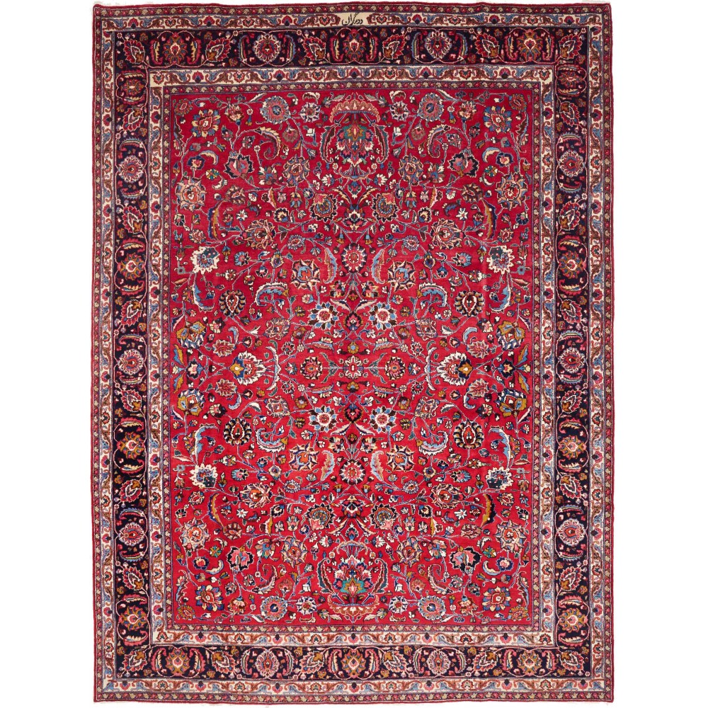 Tappeto Mashad Persia marrone grigio 302x402