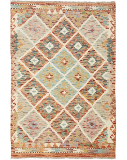 Tappeto Kilim Afghanistan marrone beige 100x146