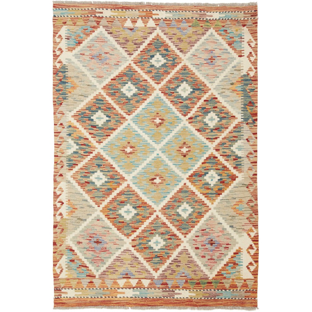 Tappeto Kilim Afghanistan marrone beige 100x146