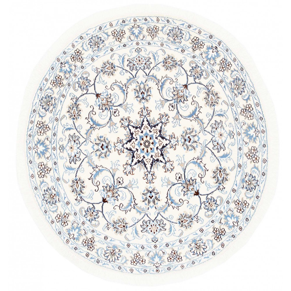 Tappeto Nain Kashmar Persia viola grigio 142x145