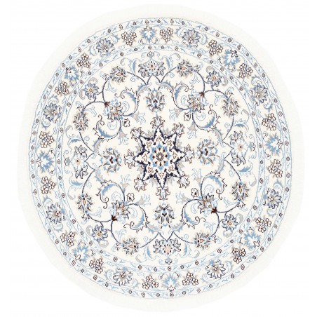 Tappeto Nain Kashmar Persia viola grigio 142x145
