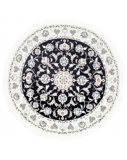 Tappeto Nain Kashmar Persia beige blu 140x140