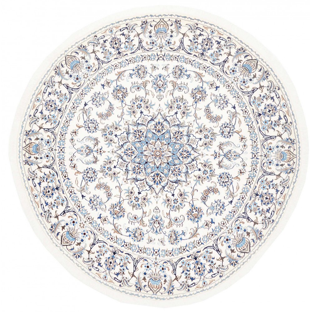 Tappeto Nain Kashmar Persia beige grigio 244x246