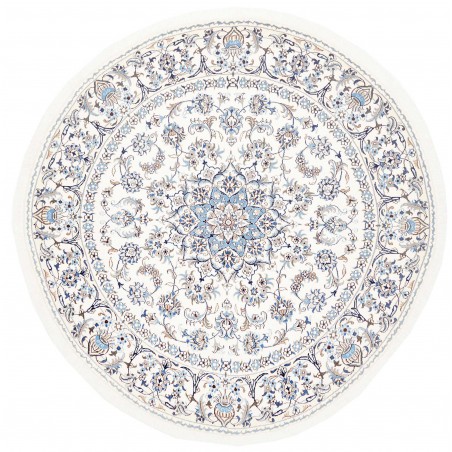 Tappeto Nain Kashmar Persia beige grigio 244x246