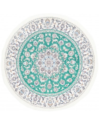 Tappeto Nain Kashmar Persia blu 197x200