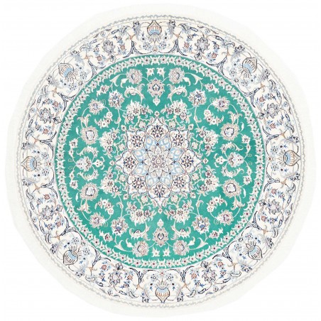 Tappeto Nain Kashmar Persia blu 197x200