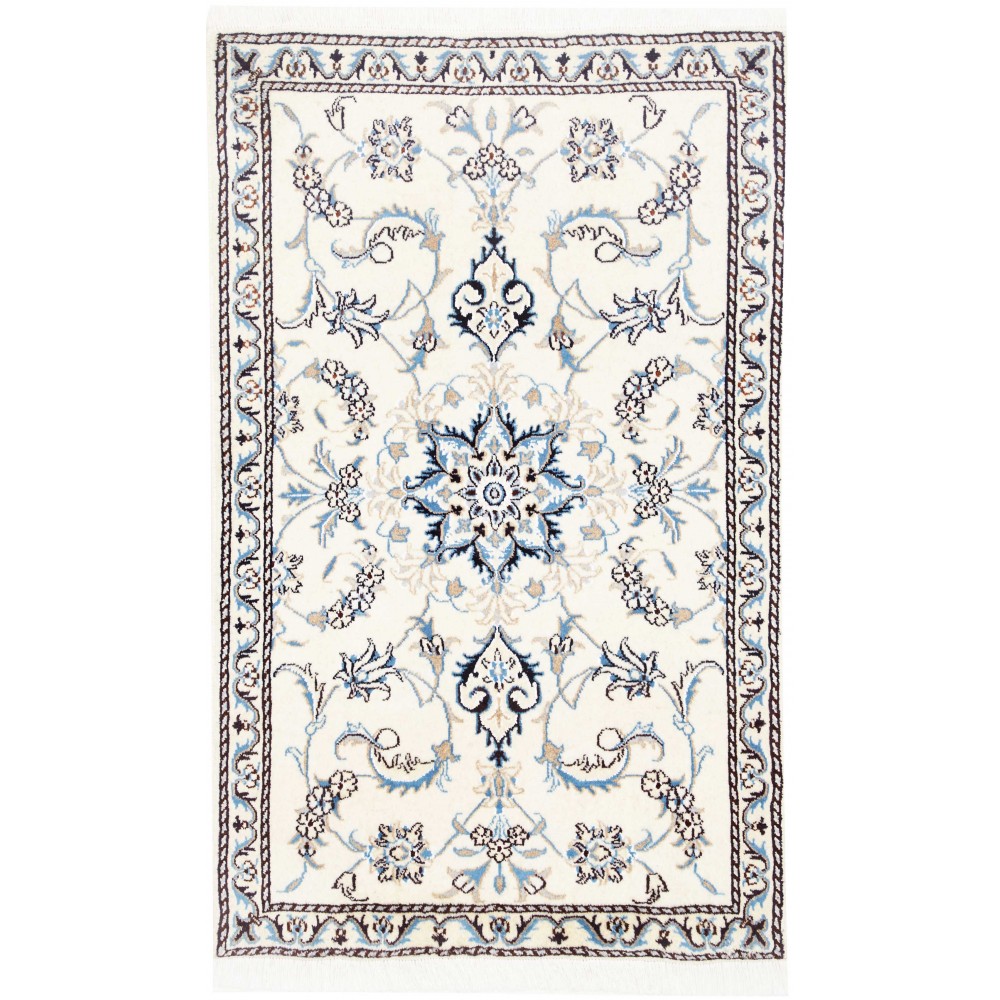 Tappeto Nain Kashmar Persia beige grigio 88x143