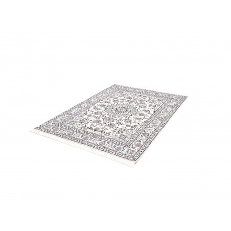 Tappeto Nain Kashmar Persia bianco grigio 145x195