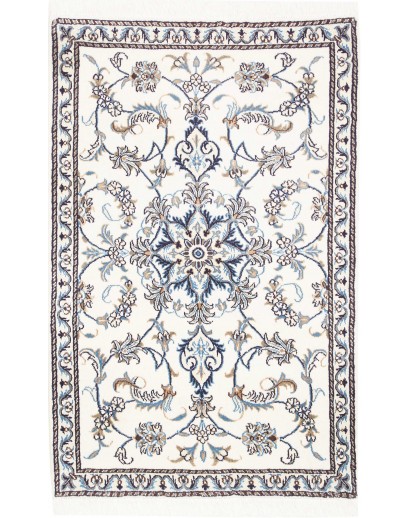 Tappeto Nain Kashmar Persia beige grigio 88x140