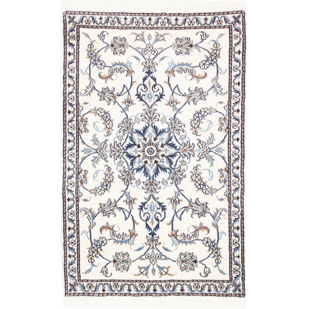 Tappeto Nain Kashmar Persia beige grigio 88x140