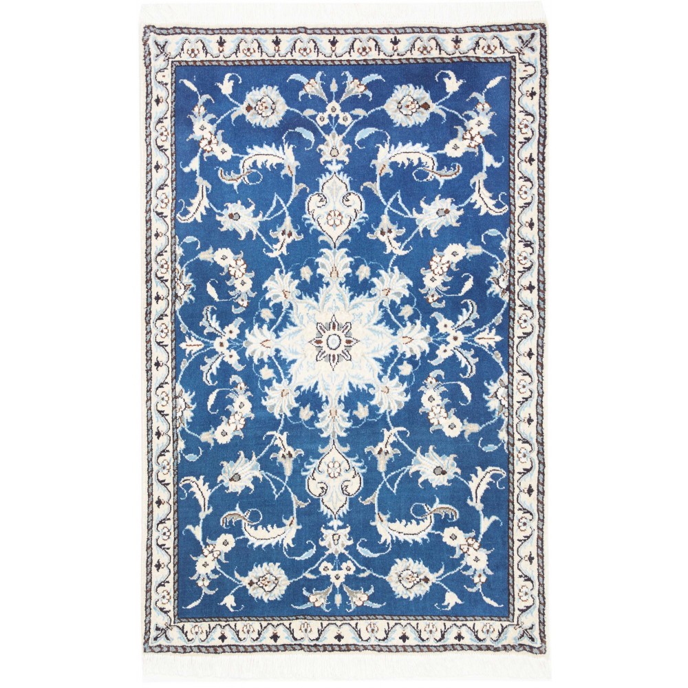 Tappeto Nain Kashmar Persia blu 88x140