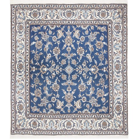 Tappeto Nain Kashmar Persia bianco grigio 192x212