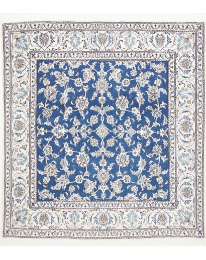 Tappeto Nain Kashmar Persia bianco grigio 196x210