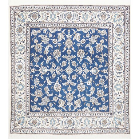 Tappeto Nain Kashmar Persia bianco grigio 196x210