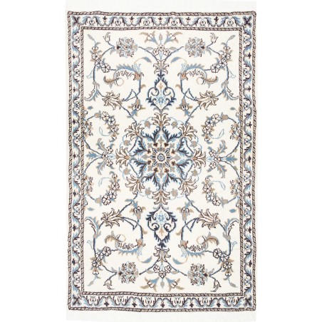 Tappeto Nain Kashmar Persia beige azzurro 88x142