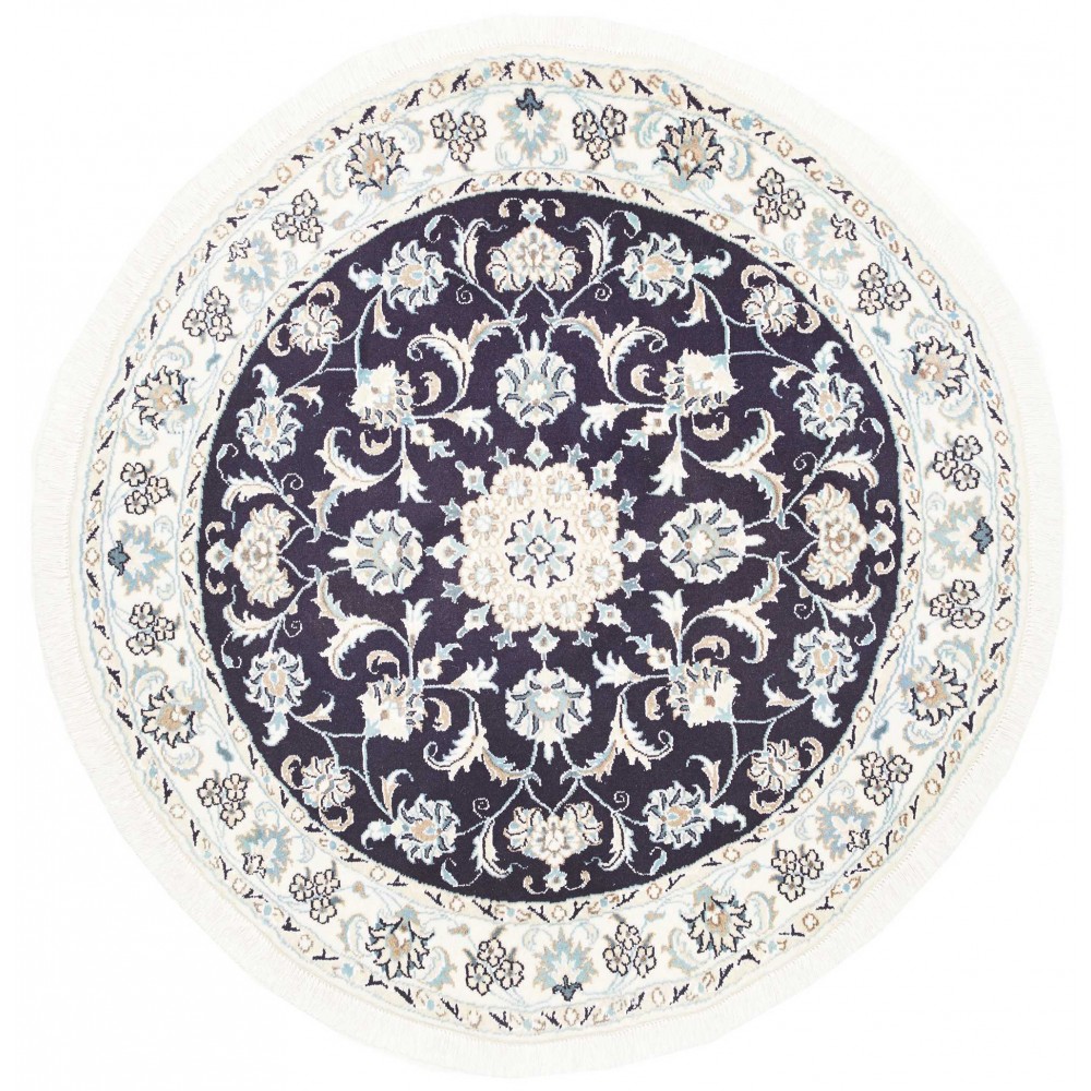 Tappeto Nain Kashmar Persia grigio 130x134