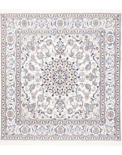 Tappeto Nain Kashmar Persia beige azzurro 192x200