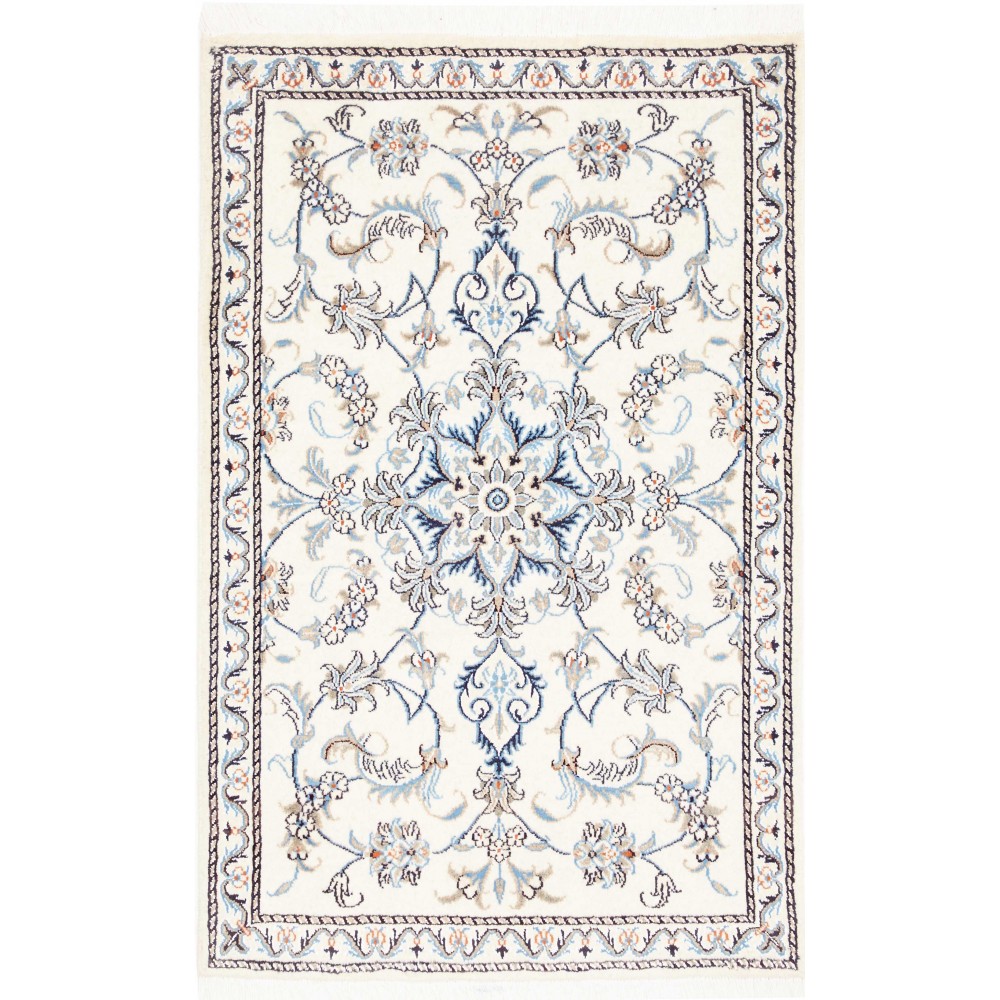 Tappeto Nain Kashmar Persia beige grigio 86x138