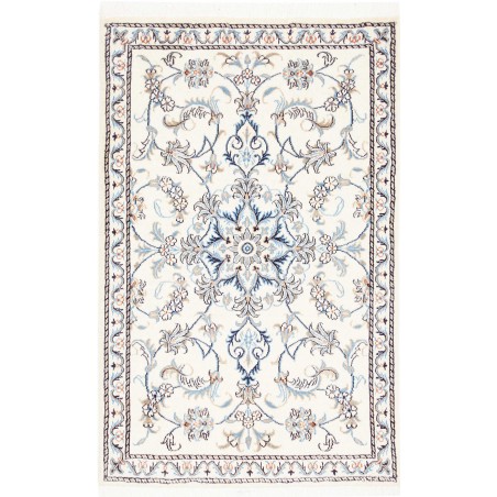 Tappeto Nain Kashmar Persia beige grigio 86x138