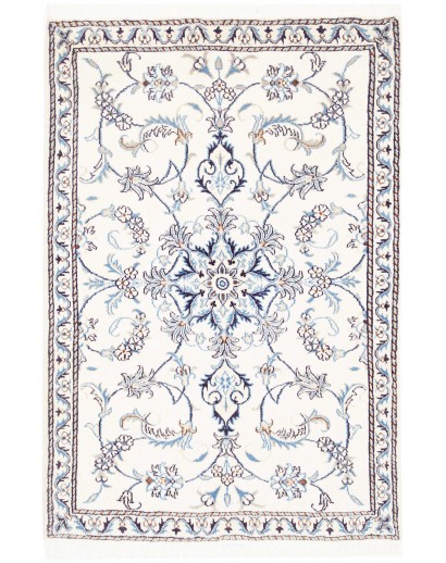 Tappeto Nain Kashmar Persia beige grigio 86x135