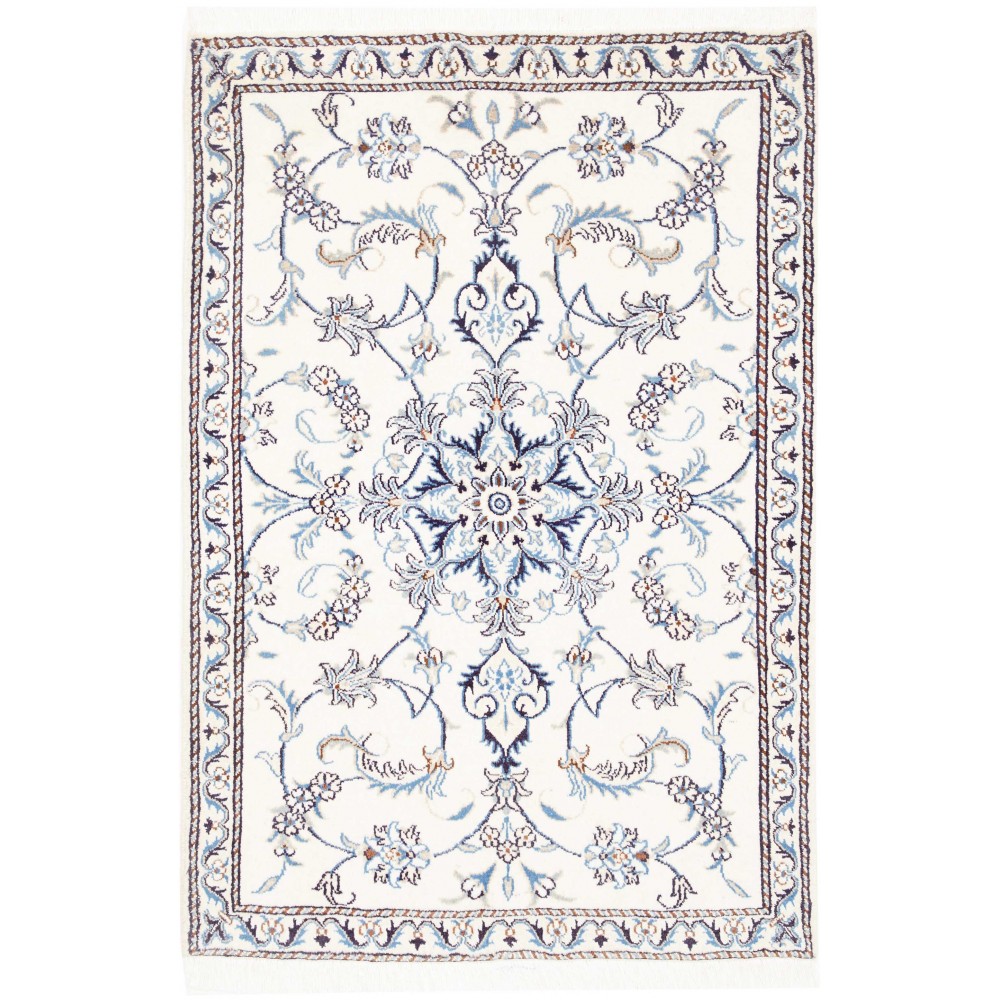 Tappeto Nain Kashmar Persia beige grigio 86x135