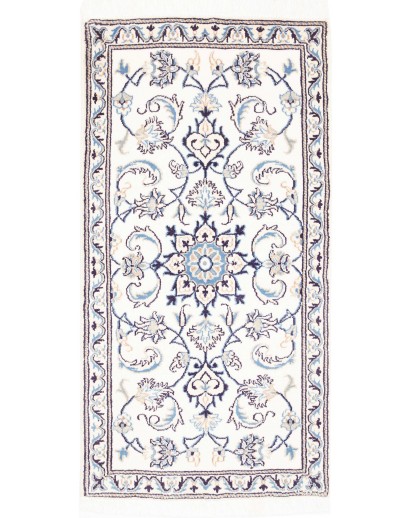 Tappeto Nain Kashmar Persia beige azzurro 70x138