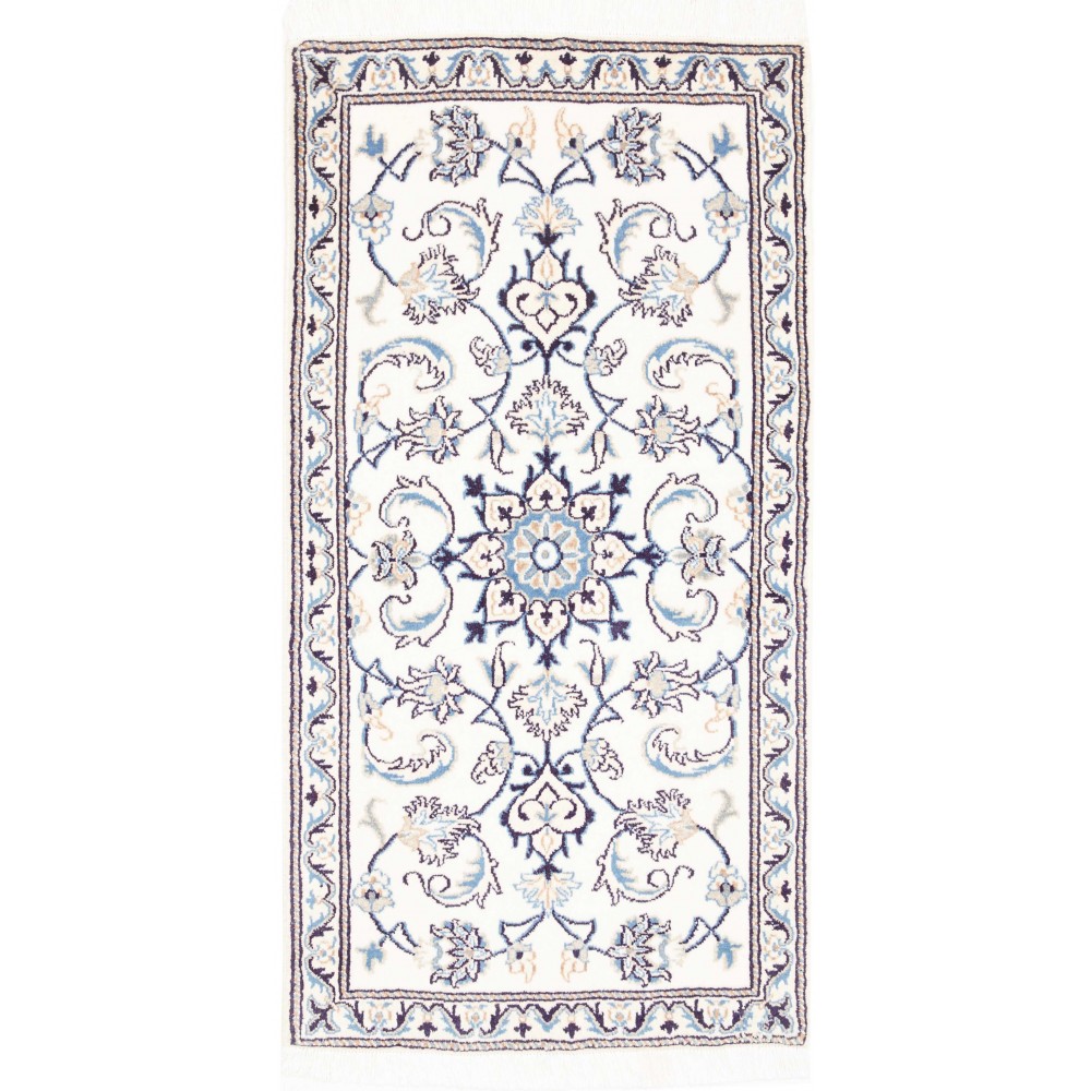 Tappeto Nain Kashmar Persia beige azzurro 70x138