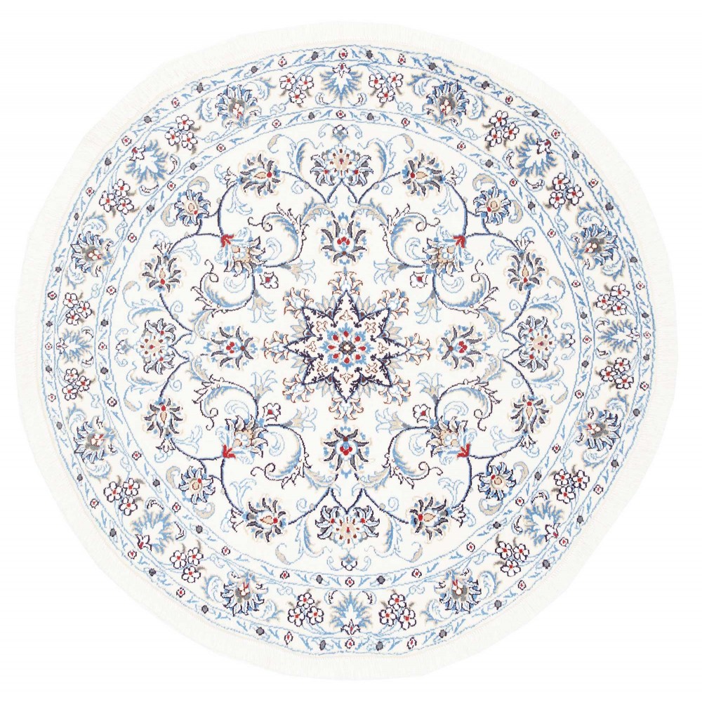 Tappeto Nain Kashmar Persia beige azzurro 138x150