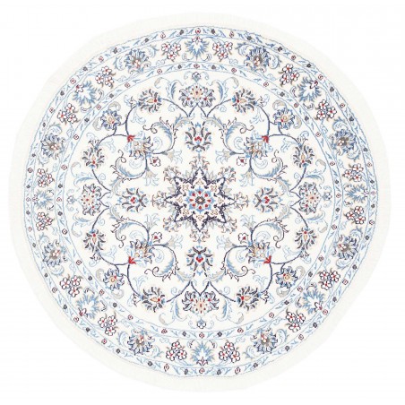 Tappeto Nain Kashmar Persia beige azzurro 138x150