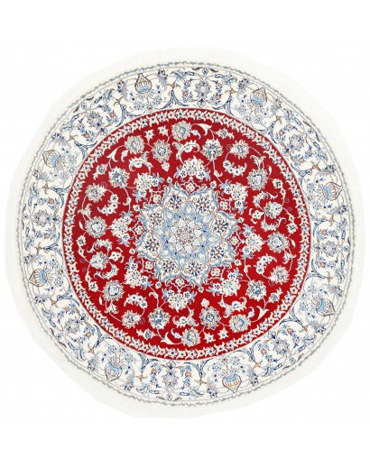 Tappeto Nain Kashmar Persia bianco grigio 198x204