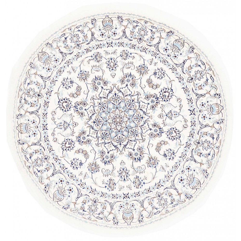 Tappeto Nain Kashmar Persia beige grigio 197x200