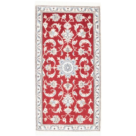 Tappeto Nain Kashmar Persia bianco marrone 70x138