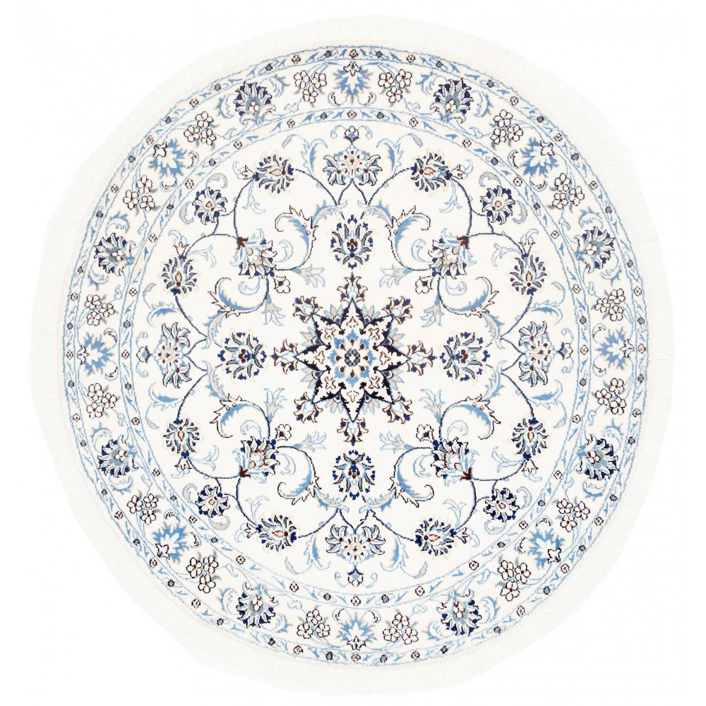 Tappeto Nain Kashmar Persia beige azzurro 140x150