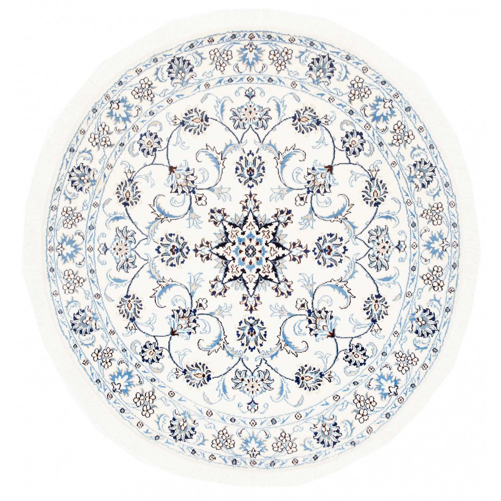 Tappeto Nain Kashmar Persia beige azzurro 140x150