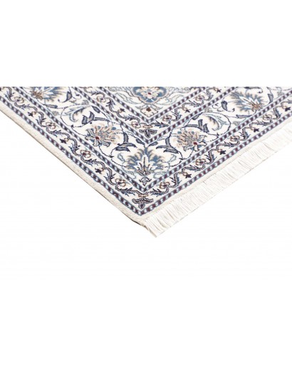 Tappeto Nain Kashmar Persia bianco grigio 145x195