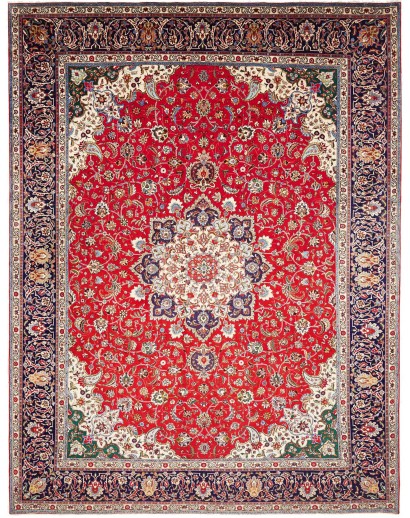 Tappeto Tabriz Persia marrone 305x395