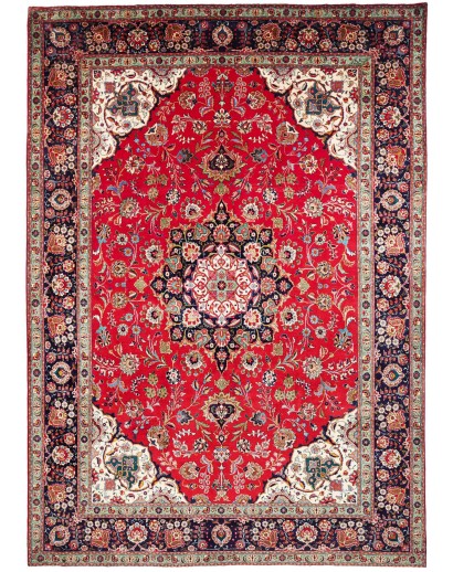 Tappeto Tabriz Persia marrone grigio 254x365