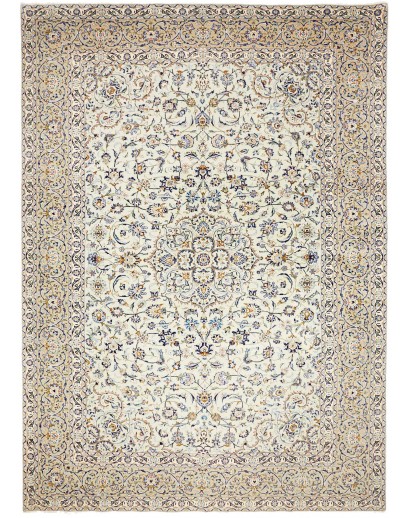 Tappeto Kashan Persia bianco marrone 273x386