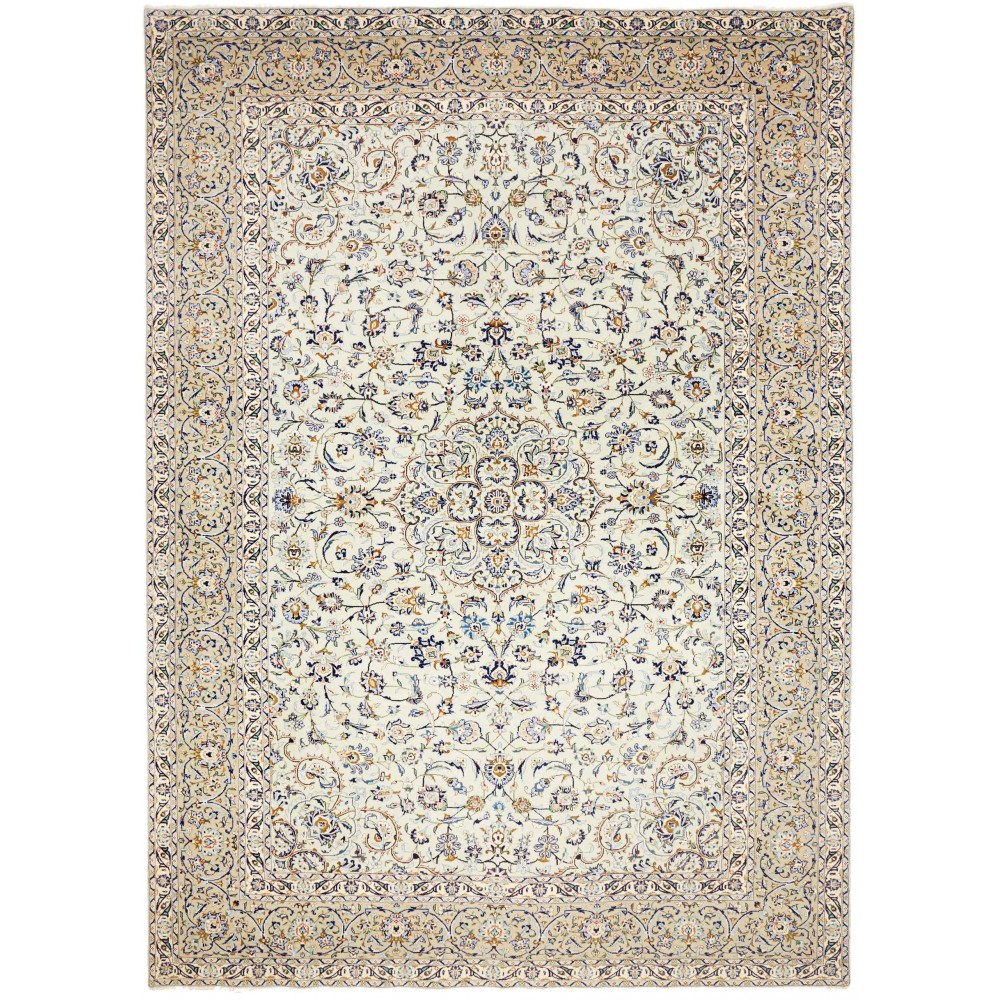 Tappeto Kashan Persia bianco marrone 273x386