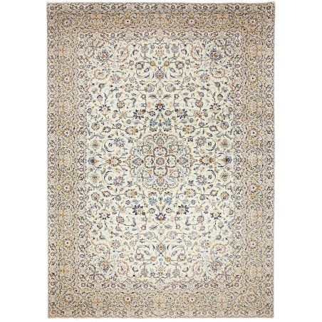 Tappeto Kashan Persia bianco marrone 273x386