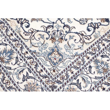 Tappeto Nain Kashmar Persia bianco grigio 145x195