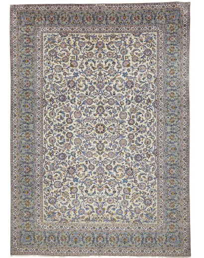 Tappeto Kashan Persia azzurro bianco 295x408